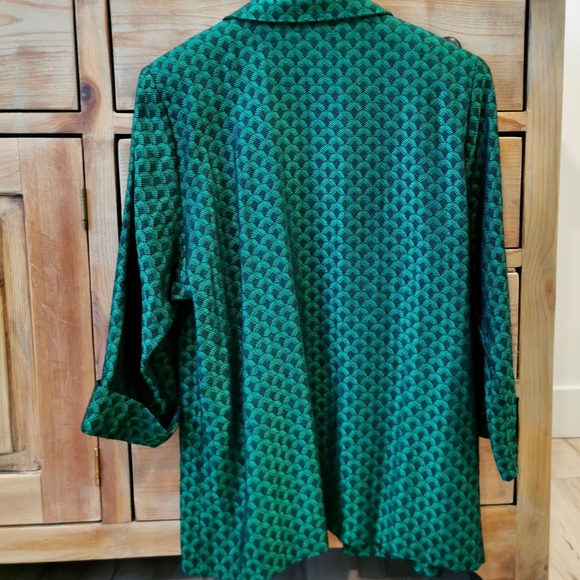 Vintage iridescent emerald green blazer - Picture 5 of 6